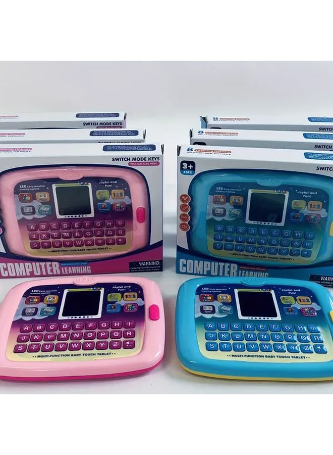 جهاز لوحي إلكتروني أزرق للتعلم مع الأبجدية والأرقام والموسيقى والبيانو والألعاب والكاميرا والميكروفون - Image 5